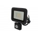 Proiector LED cu senzor 20W 1600lm IP44 4000K negru Well