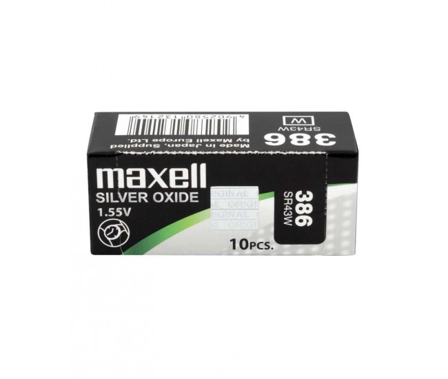 Baterie ceas Maxell SR43W V386 AG12 1.55V oxid de argint 1buc