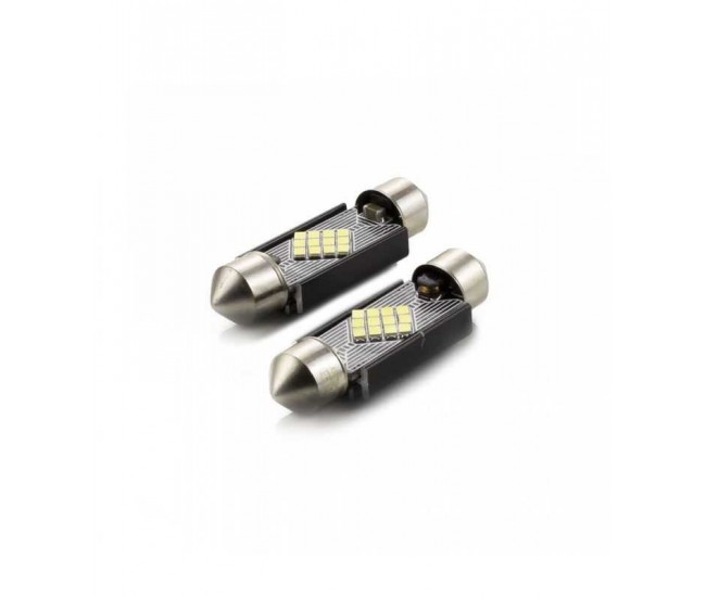 Set auto LED SMD 12V 3W 240lm alb SOFIT 36mm C5W 2buc Canbus pentru interior / portbagaj CarGuard