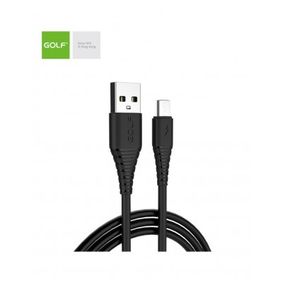 Cablu USB la micro USB Golf Flying Fish Fast Cable 3A negru 1m GC-64m