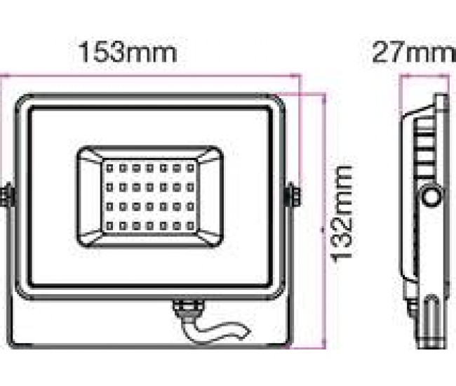 Reflector LED SMD 20W 4000K 1600lm IP65 negru-gri CIP SAMSUNG V-TAC