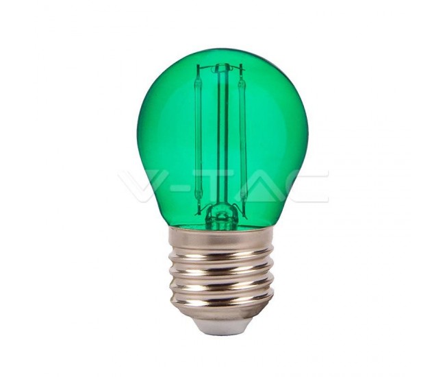 Bec LED G45 E27 2W cu filament lumina verde V-TAC