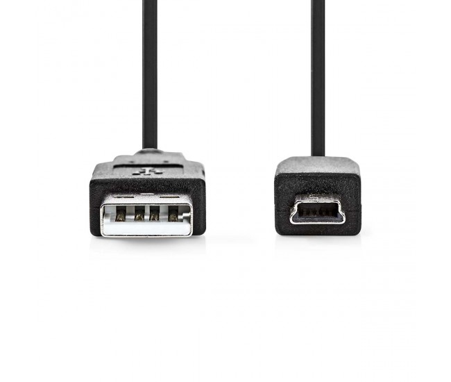 Cablu USB 2.0 A tata - Mini USB 5-pini tata 5m negru NEDIS