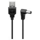 Cablu USB - DC 5.5 x 2.5 mm 90 grade 0.5m negru Goobay 55154