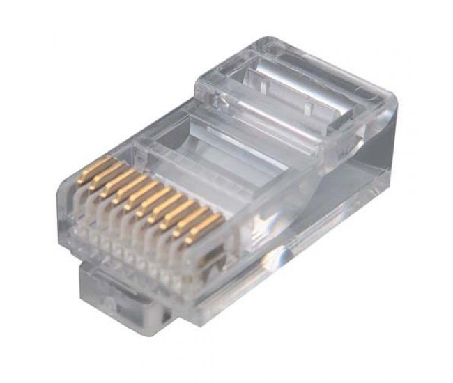 Mufa RJ50 tata 10 pini 10p10c pe cablu IDC de crimpat ENCITECH RJ48-10P10CR