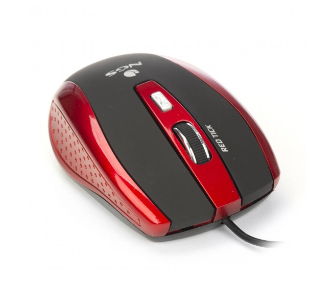 Mouse optic 800/1600dpi USB rosu/negru NGS