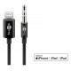 Cablu LIGHTNING audio - Jack 3.5 mm 1m Certificat Apple MFI Goobay