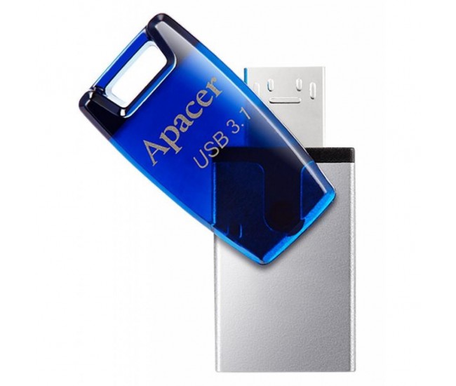 Memorie flash USB 3.1 64GB OTG albastru Apacer AH179BE AP64GAH179U-1