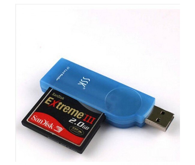 Card reader USB 2.0 CF I CF II Ultra II CF Extreme CF Extreme III CF/MD SSK SCRS028