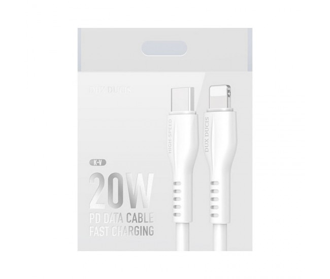 Cablu Type C - Iphone lightning 1m 3A 20W alb Dux Ducis