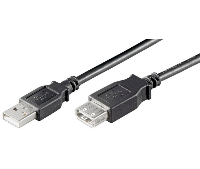 Cablu prelungitor USB A tata USB A mama 1.8m cupru USB 2.0 480Mbit/s Goobay