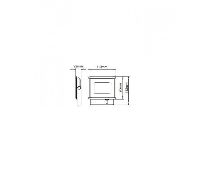 Reflector LED SMD 10W 6000K 850lm IP65 negru V-TAC