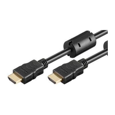 Cablu HDMI2.0 - HDMI2.0 2m 4K Ultra HD 2160p 60Hz cu ethernet eARC 18Gbit/s contacte aurite negru Goobay 61301