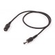 Cablu 0.5m DC 5.5x2.1 mm mufa - soclu 5.5x2.1 mm in unghi 2A 2x0.5mm2 WEST POL A21-C21-C050-050BK