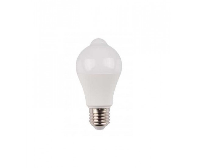 Bec cu LED cu senzor de miscare PIR A60 12W lumina rece Well