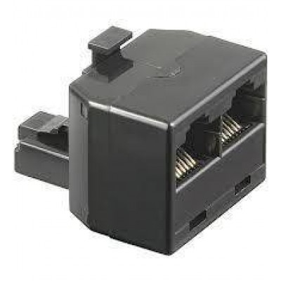 Adaptor RJ45 tata la 2x RJ45 mama negru Goobay