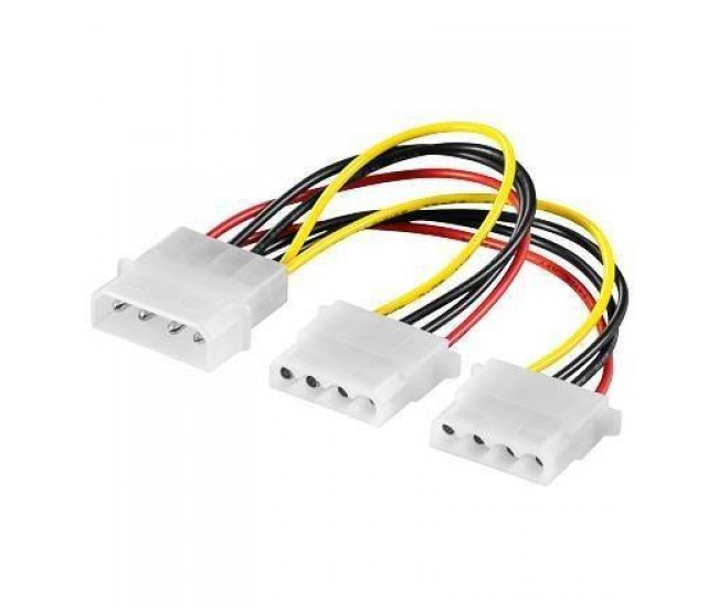 Cablu adaptor molex 5.25 la 2x5.25 molex 15cm Goobay