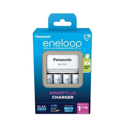 Incarcator Smart & Quick Eneloop Panasonic include 4x AA (R6) 2000mA K-KJ55MCD40E