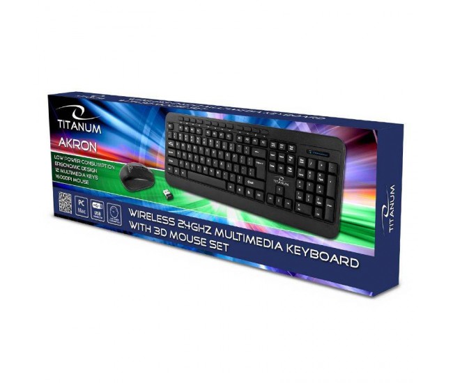 Kit tastatura mouse wireless AKRON ESPERANZA