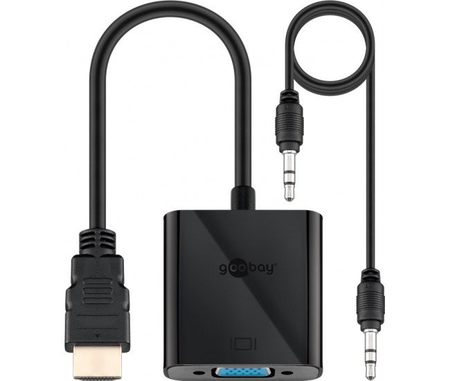 Adaptor HDMI tata/VGA mama +audio 3.5 mm Goobay