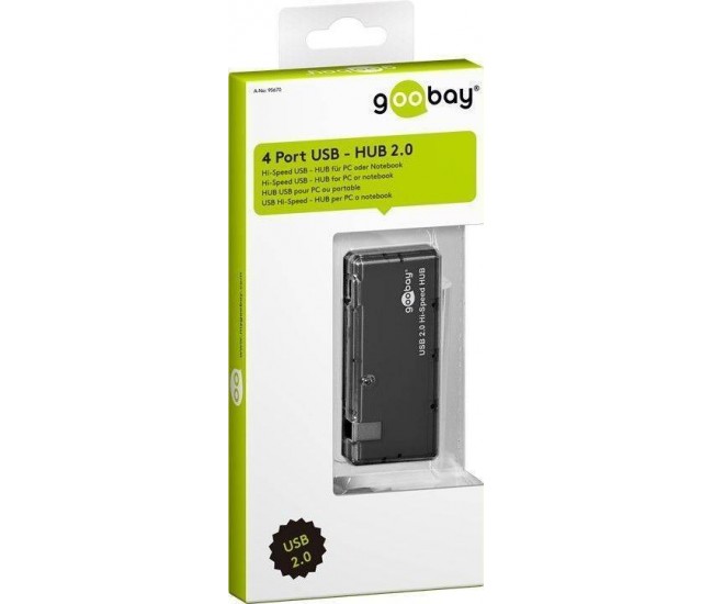 Mini HUB USB 4 port 2.0 negru Goobay