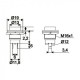 Buton 1 circuit 2A 250V OFF-ON fara retinere albastru 09065KE