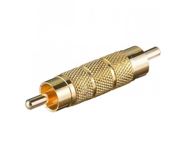 Adaptor aurit RCA tata - RCA tata placat cu aur Goobay