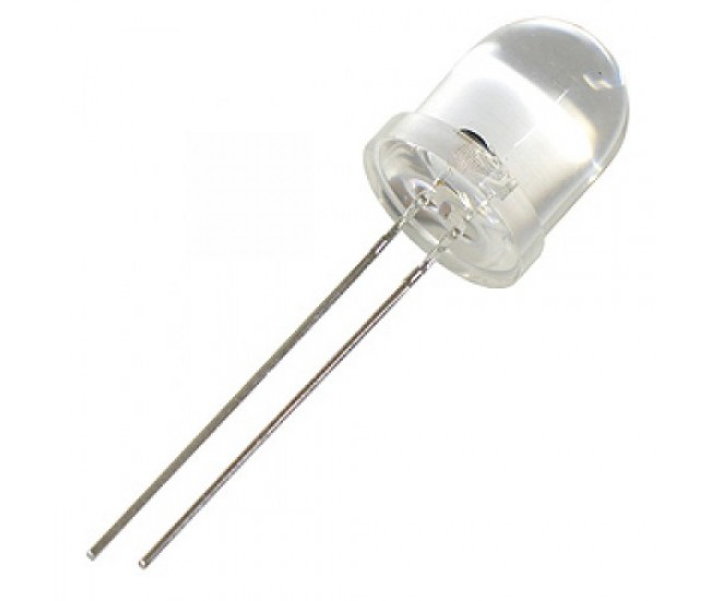 LED 10mm alb rece 10-15V 3000-4200mcd 30 Parte frontala convex OPTOSUPPLY OSW5DKA131A-12V