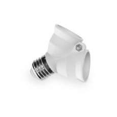 Adaptor dublu dulie E27 alb R2-G27 Plastrol