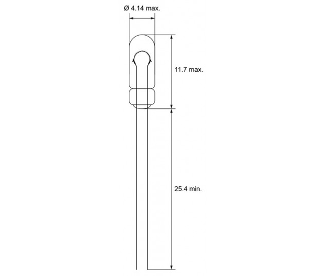 Bec miniatural 6VDC 40mA T1 1/4 4.2mm x 11.7mm Goobay 9341