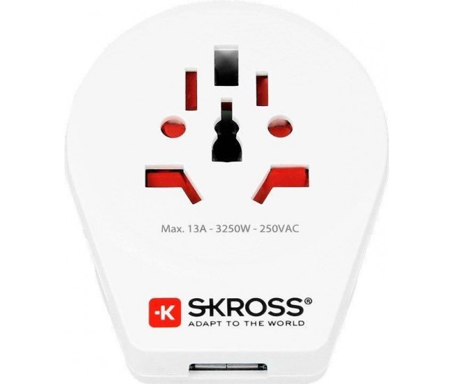 Adaptor priza Skross Universal World - UK cu USB