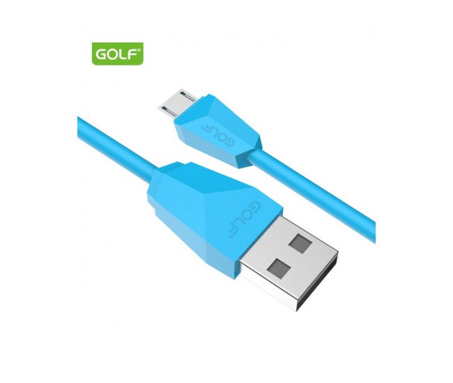 Cablu USB la micro USB Golf Diamond Sync Cablu albastru 1m 2A GC-27m