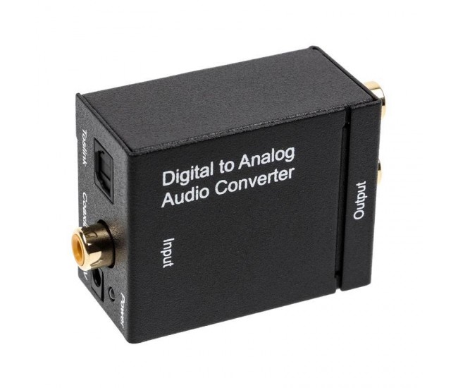 Adaptor audio DIGITAL TOSLINK la ANALOG 2x RCA mama-mama