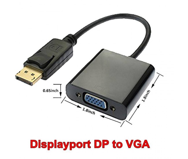 Cablu adaptor DisplayPort la VGA mama contacte aurite 0.2m