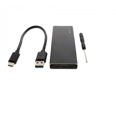 Carcasa SSD M2 SATA USB 3.1 negru cablu USB Type C inclus