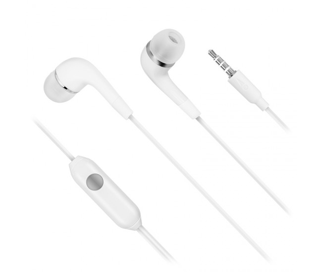 Casti IN-EAR cu microfon Jack 3.5 mm alb Kruger&Matz KMPB4