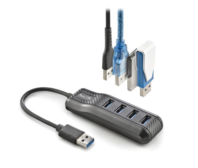 Hub USB 3.0 NGS Port 3.0 4 porturi negru