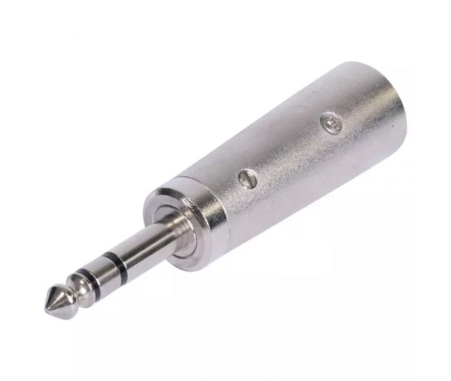 Adaptor audio XLR tata - JACK 6.35 mm tata STEREO metal BST 18-5569