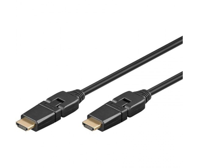 Cablu HDMI 360 3m V1.4 Ethernet 3D 4K UltraHD 2160p 30Hz Goobay