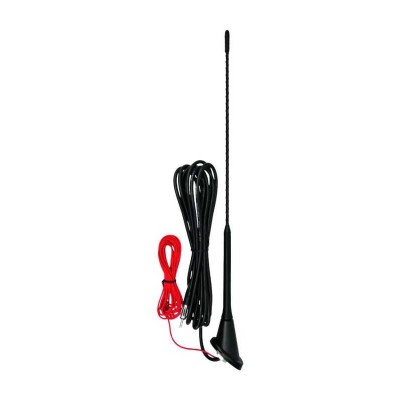 Antena auto cu amplificare 40cm Golf fixa cu talpa ovala 4CARS