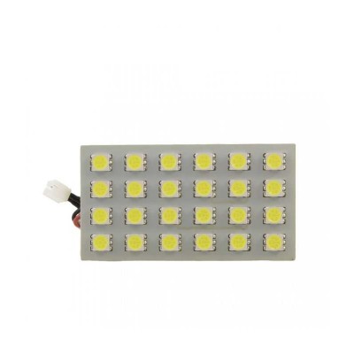 Placa cu LED SMD 65x35 mm 12V SMD5050 3W lumina alba 480lm inclus adaptoare W5W C5W BA9S CarGuard