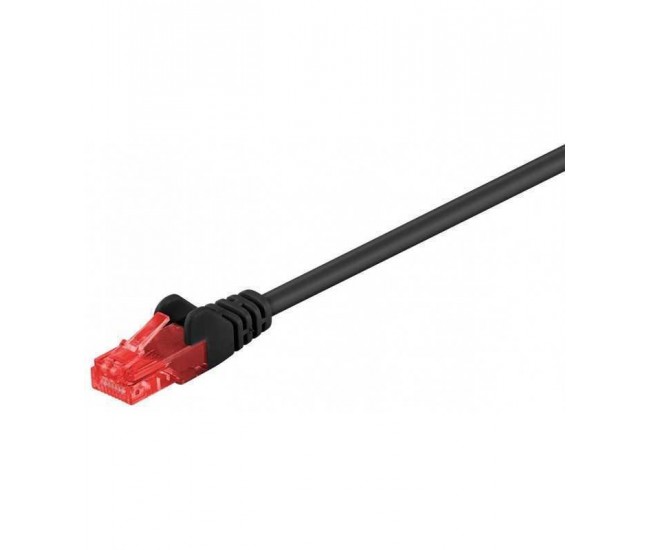 Cablu UTP CAT6 mufat 2m patch cord negru GOOBAY