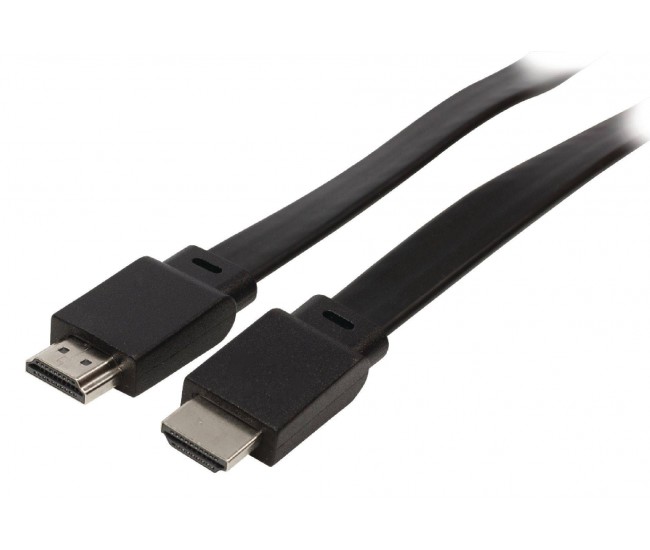 Cablu HDMI tata - HDMI tata plat 2m 4K High Speed cu Ethernet Valueline