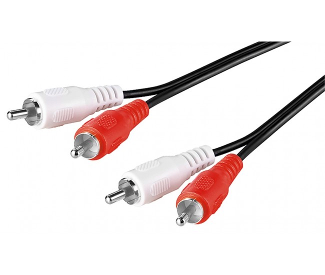 Cablu audio 2x RCA tata - 2x RCA tata 5m Goobay