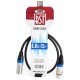 Cablu audio PROFESIONAL XLR tata - XLR mama 0.6m 18-5590 BST