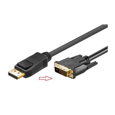 Cablu DisplayPort IN la DVI-D 24+1pin OUT 3m FULL HD contacte aurite