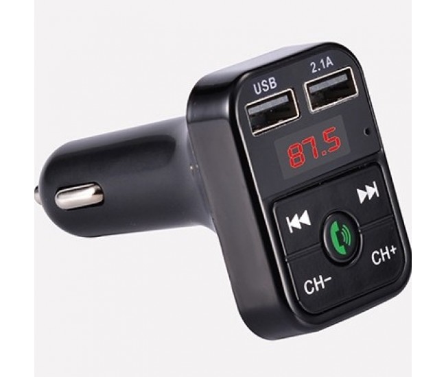 Modulator FM auto 12-24VCC +2x USB 2.1A cu afisaj LED +Bluetooth V4.2 +EDR