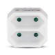 Adaptor Schuko - 2x Euro max 5A 1100W alb 44x39x61mm V-tac