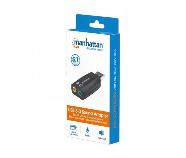 Adaptor sunet Hi-speed USB 3-D 150859 Manhattan