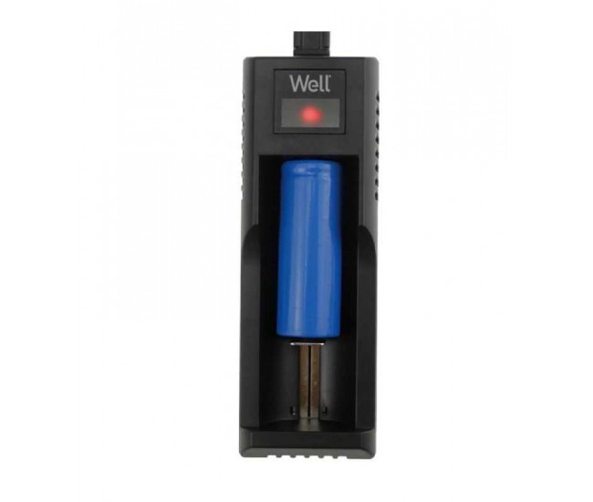 Incarcator acumulatori litiu-ion 1 canal Well Pace USB 10400 14500 16340 17670 18350 18500 18650 26650